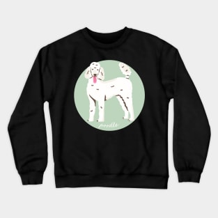 Poodle Dog Breed Cursive Graphic Crewneck Sweatshirt